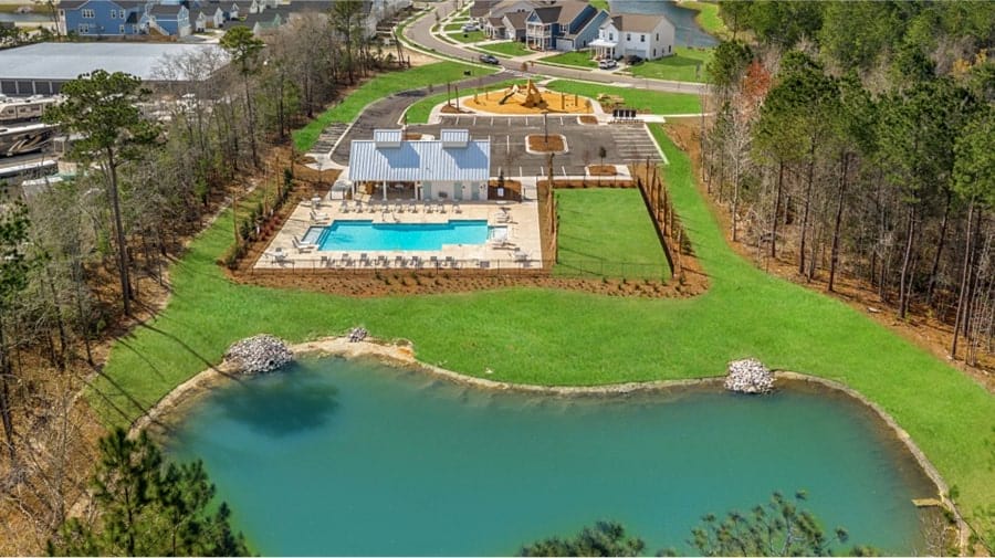 PoolAerial at LimehouseVillage by Lennar