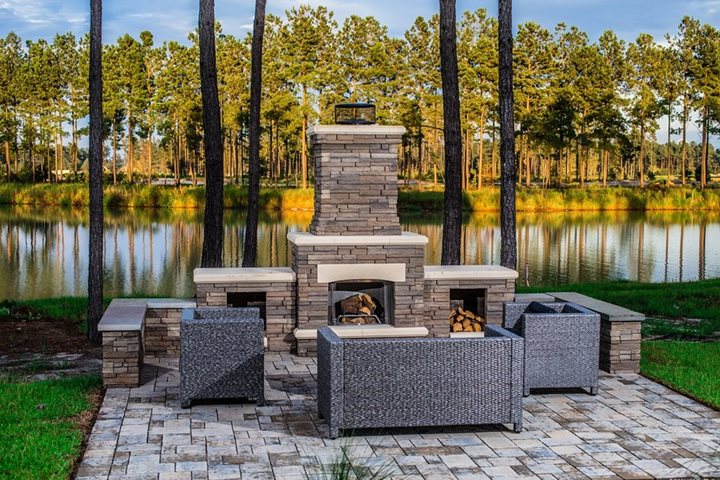 outdoor living fireplace cane bay summerville sc