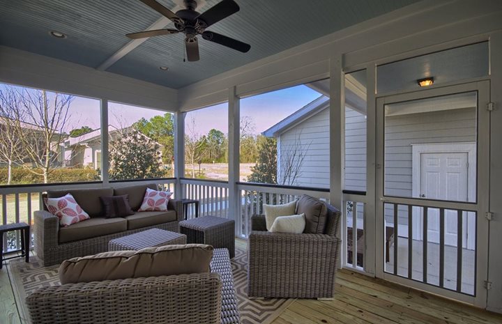 new home screened in porch