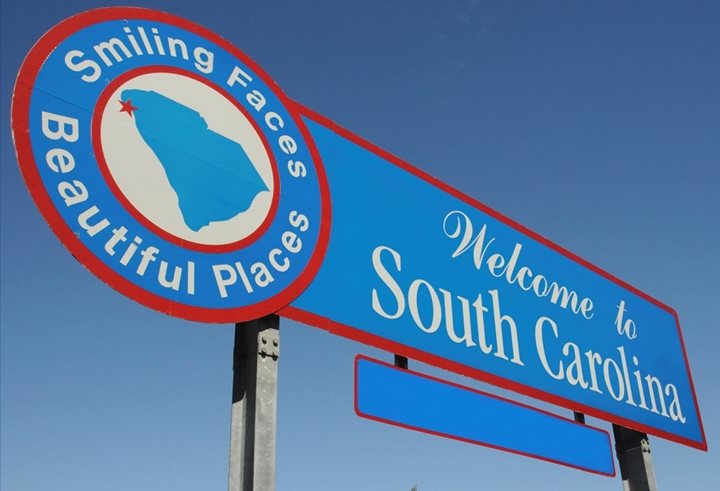 south carolina welcome sign