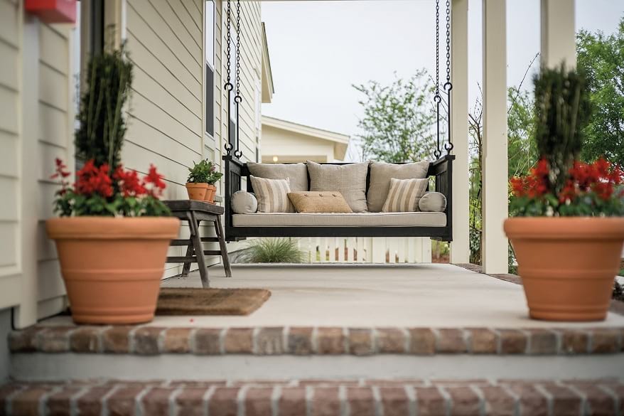 Summers Corner Summerville SC New Home Front Porch Swing