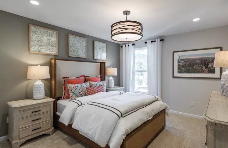 Oakfield Pulte Magnolia Model Home Bedroom