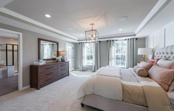 Oakfield Pulte Magnolia Model Home Master Bedroom