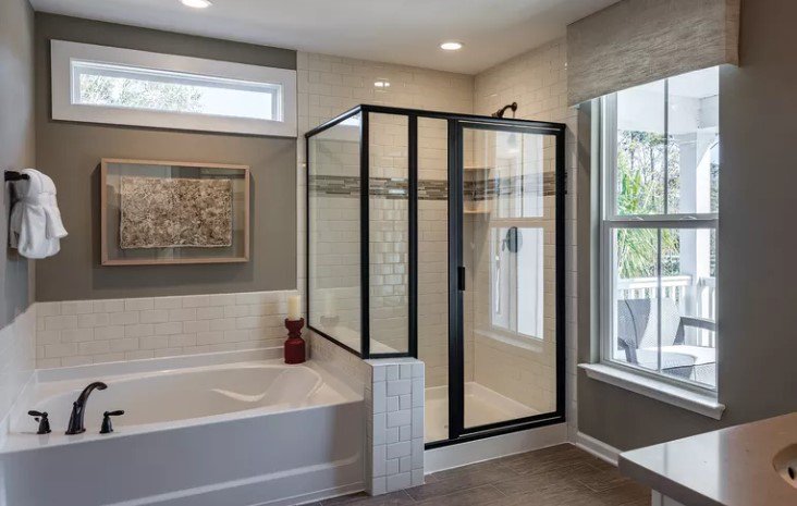 Oakfield Pulte Magnolia Model Home Shower Bath