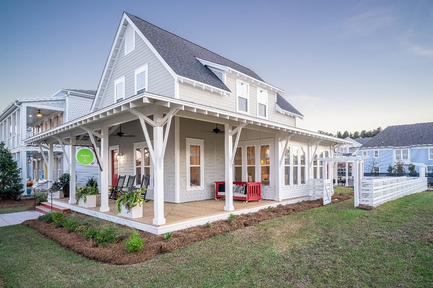 wrap porch with swing Saussy Burbank Nexton Summerville SC