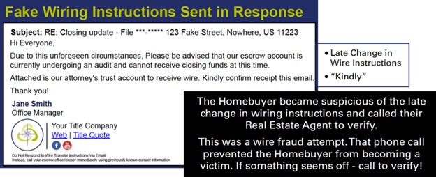 Real Estates Wire Fraud Sample Wiring Instructions