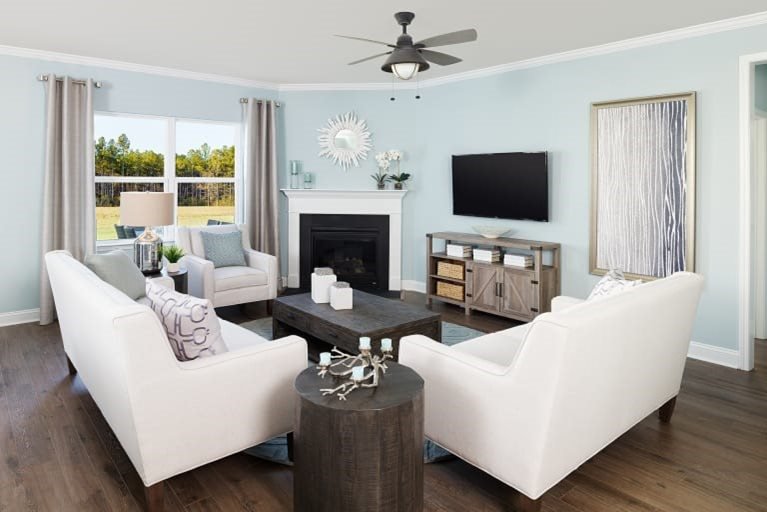 centex sanctuary cove cane bay new home living room