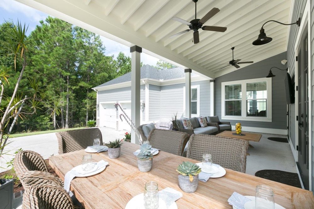 Poplar Grove Southeastern Family Homes New Home Porch Charleston SC