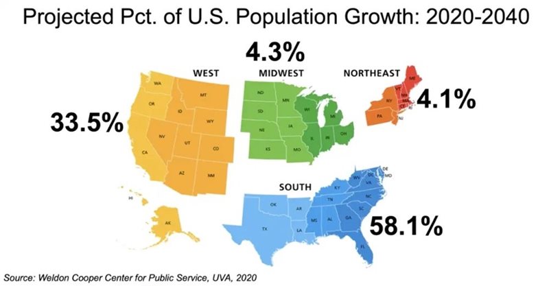 US Population Growth Map