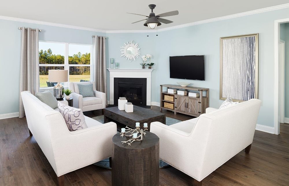 Sanctuary Cove Cane Bay Centex New Home Model Hartwell Living Room