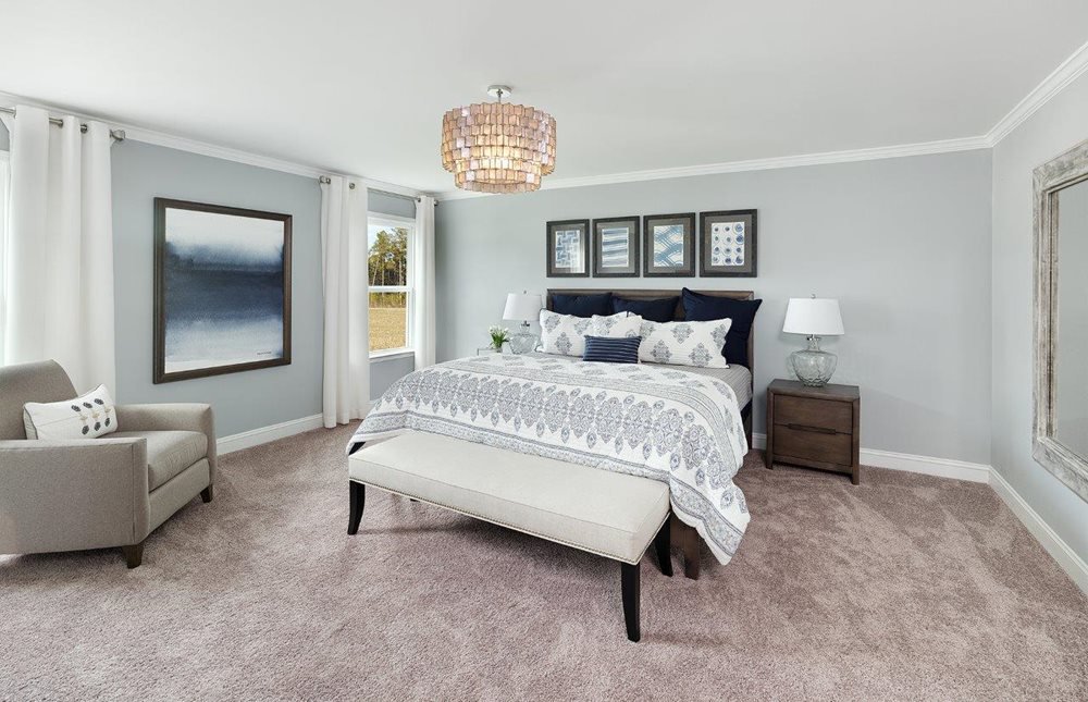 Sanctuary Cove Cane Bay Centex New Home Model Mitchell Master Bedroom