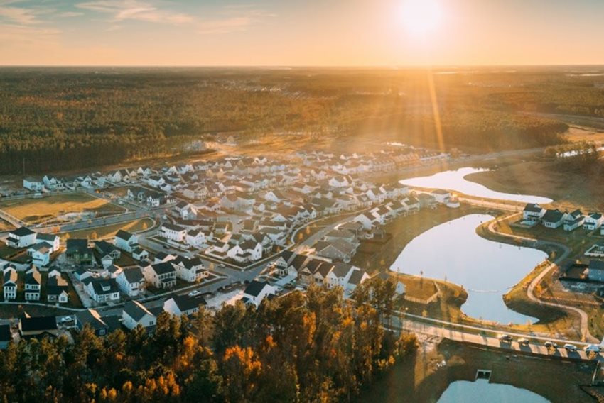 Nexton Summerville SC Sunset Aerial