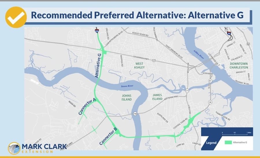 Mark Clark Extension Alternative G Map