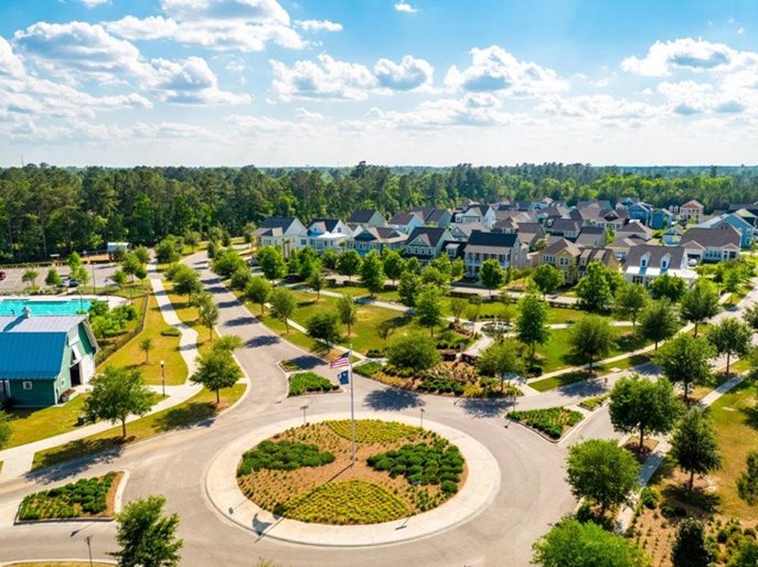 Carnes Crossroads Summerville SC Aerial